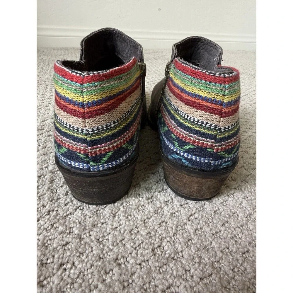 Roper Serape Heel Southwestern Cowboy Boots Western Booties Cowgirl Snip Toe